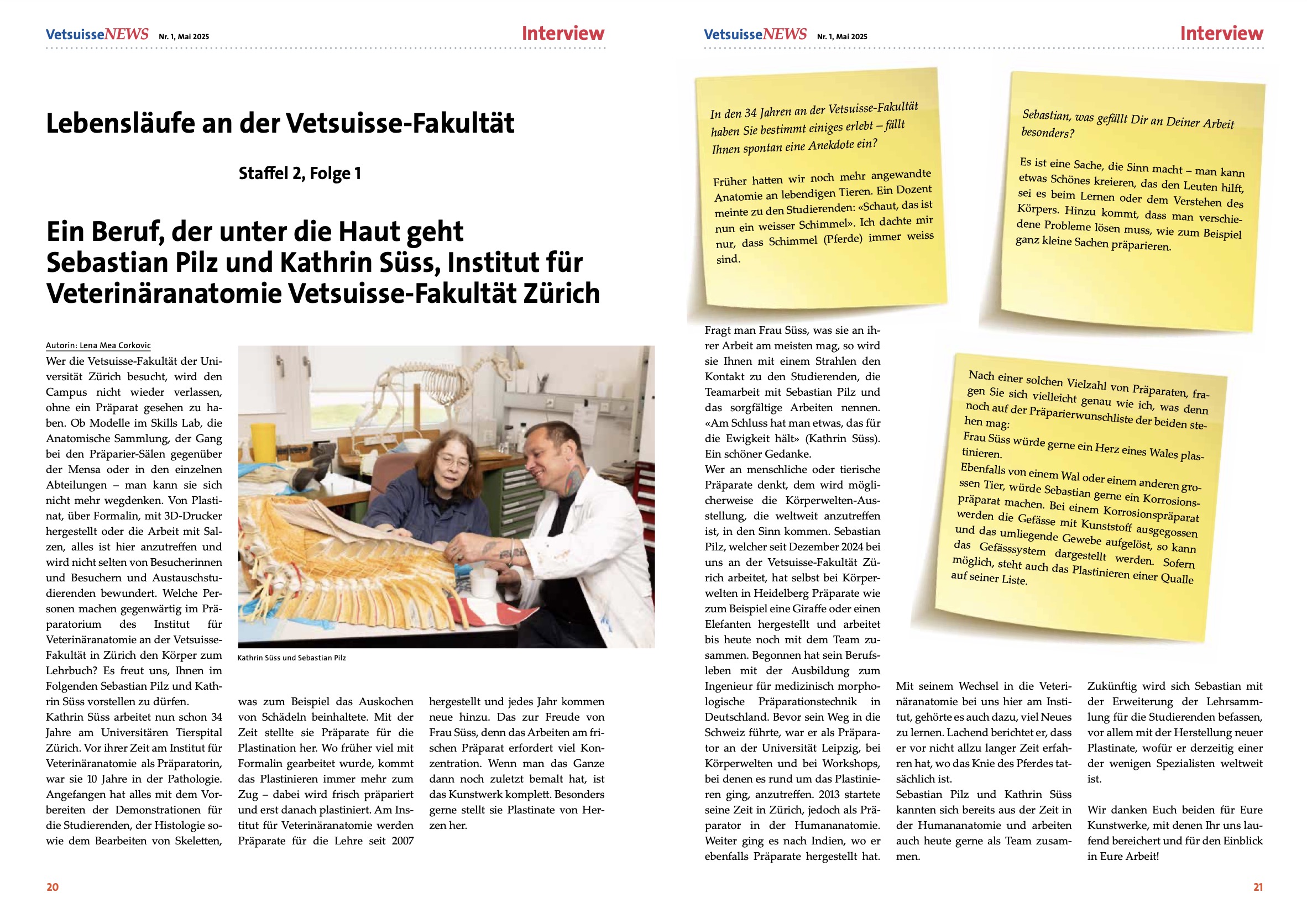 Vetsuisse News, May 2025, Kathrin, Sebastian